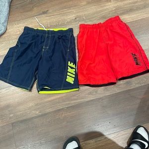 Boys Nike swim shorts both size large - used like new